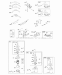 Alternator Brake Electric Starter Electrical Ignition Diagram and Parts List for 12G802-1958-B1  Briggs and Stratton Engine